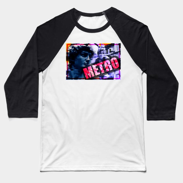 Metro Man Baseball T-Shirt by L'Appel du Vide Designs by Danielle Canonico